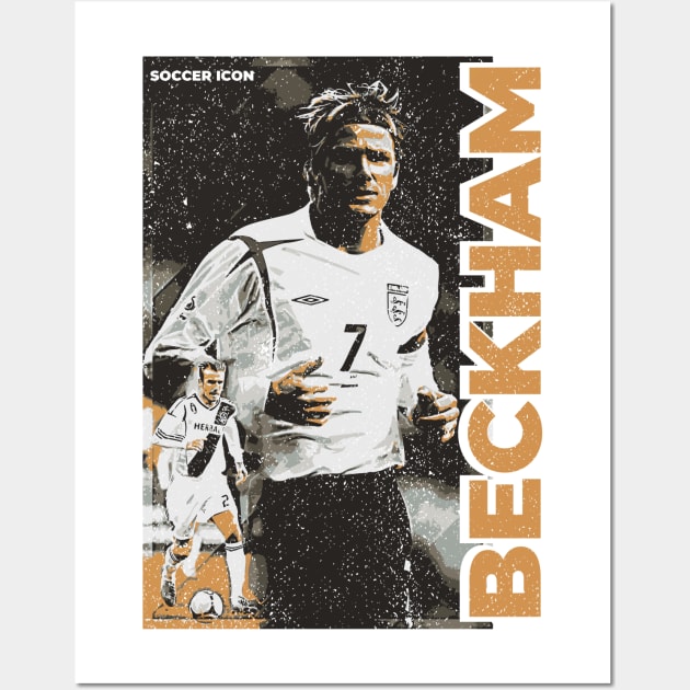 David Beckham - Street Art - Soccer Icons Wall Art by MIST3R